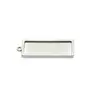 Directo de Fábrica Acero Inoxidable Base Portajoyas de Tiempo Colgante Simple Doble Colgante Rectangular Portajoyas DIY Accesorios de Joyería