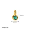 Colar Pingente DIY de Ouro 18K Pedra de Nascimento Zircônia Olho de Hórus Cruz Círculo Aberto Fecho Joias Transfronteiriças Europeias e Americanas