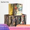 Bolsa de mão estilo pintura a óleo bronzeada, saco para embalagem de buquê, saco de material floral vintage para atacado, caixa quadrada para presente