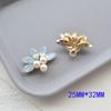Placa de flor de liga de strass fivela decorativa acessórios de joia diy acessórios de cabelo feitos à mão material de decoração de laço para adorno de cabeça