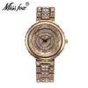 Missfox AliExpress reloj de cuarzo con diamantes estilo europeo acero inoxidable completamente con diamantes moda reloj para mujer venta directa de fábrica