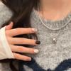 Collar Largo con Colgante de Anillo de Doble Capa para Otoño e Invierno para Mujer, Nuevo 2025, Cadena para Suéter, Lujo Accesible, Nicho, Accesorios de Alta Gama