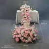 Cascata de Flores Artificiais Transfronteiriça Longa Fileira de Flores Flores para Corredor de Casamento Decoração de Palco de Casamento Vitrine Flores de Seda