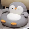 Almofada Fofa de Pinguim Desenho Animado Almofada para Assento de Cadeira de Escritório Sedentário Almofada para Bumbum Almofada Integrada com Encosto Dormitório de Estudante