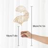 Flor de Nochevieja Hoja de Abanico Dorado Hoja de Ginkgo Eucalipto Abanico Pequeño Flor de Simulación Venta al por Mayor Accesorios Salón de Bodas Cubo Fu Oro
