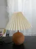 Abajur, luminária de cabeceira para quarto, madeira maciça plissada vintage, luxo leve, quarto de noiva de alta qualidade, luz duradoura, decoração de sala de estar, escritório, luminária de mesa