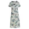 Vestido de Verano para Madres Nuevas 2024, Elegante Vestido de Verano de Media Edad para Mujer, Falda de Chifón Estampada de Media Edad de Manga Corta