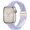 Pulseira de Relógio de Nylon Trançado com Fivela Magnética para Cintura Pequena Adequada para Apple 8910 Huawei Fit4 Gt5 Xiaomi Samsung