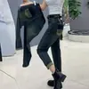 Roupas Femininas Plus Size Outono 2025 Jeans de Nove Pontos Figura em Pera mm Gordas Efeito Emagrecedor Cintura Alta Calças Harem Daddy