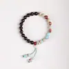 Pulseira Simples de Círculo Único Masculina em Pedra Shoushan com Estilo Étnico Retro Artístico de Madeira Inspirado no Zen, Joias da Moda Atacado
