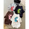 Algodón Puro de 21 Hilos - 210g 100% Algodón Camiseta de Manga Corta de Verano 2026 para Mujer con Estampado