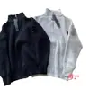 Suéter cárdigan de marca de moda japonés para hombre, otoño, pareja, color liso, cremallera, tejido de punto, chaqueta con cremallera de manga larga