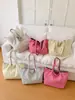 Shuai Mijia 2026 Verão Nova Bolsa de Ombro Dupla Face Estilo Coreano com Bolinhas Bolsa Sacola de Cordão Grande Capacidade Bolsa de Tecido para o Dia a Dia