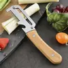 Faca Multifuncional para Descascar e Ralar para Uso na Cozinha, Descascador de Batatas, Descascador Doméstico para Cebolinha, Descascador de Frutas e Legumes, Fatiador de Aspargos e Melão de Inverno