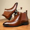 Nuevos Zapatos de Cuero Brillante Estilo Británico para Hombre, Casual de Negocios, Puntiagudos, sin Cordones, Caña Baja, Zapatos de Moda 27005