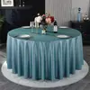 Mantel para Mesa Redonda Grande de Hotel Impermeable y a Prueba de Aceite Sin Lavado Mantel para Mesa de Restaurante Cubierta para Plato Giratorio Manteles Redondos de Lujo Ligero Gama Alta