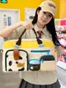 Bolsa Deportiva Casual para Fitness para Mujer, Colores Contrastantes, Diseño de Nicho, Gran Capacidad, Bolsa de Equipaje para Almacenamiento de Corta Distancia, Bolso de Mano Estilo Dopamina, Bolsa de Viaje