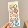 Pinzas para el pelo de niña con forma de flor, estrella y nube, pinzas para flequillo lateral, BB clips de colores, horquillas, accesorios para el pelo de niñas