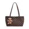 Bolso de mano retro con estampado de leopardo Maillard, un bolso de hombro moderno y versátil para mujer, con gran capacidad, adecuado para llevar en el brazo o debajo del brazo, y perfecto para ir al trabajo