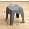 Taburete Cuadrado de Una Pieza Color Macarrón, Apilable, Ahorra Espacio, Resistente, Antideslizante de Plástico, Taburete para Mesa de Comedor para Uso Doméstico