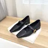 Zapatos Mary Jane cómodos de cuero suave estilo coreano, zapatos de mujer, tacón grueso, diseño nuevo, de una sola tira, punta poco profunda, punta cuadrada retro, zapatos planos