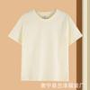 Verano algodón peinado para niños cuello redondo manga corta mayoreo color sólido delgado camiseta base camisa de clase camiseta personalizada DIY