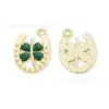 Día de San Patricio Trébol de la Suerte Gota de Aceite Joyería Accesorios Colgante DIY Cadena de Teléfono Móvil Colgante de Llavero Hecho a Mano