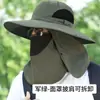 Sombrero de Pescador con Protección Solar para Hombres, Sombrero Solar para Exteriores con Ala Ancha, Protección para el Cuello, Sombrero Solar Anti-UV, Sombrero de Verano para Pesca y Senderismo
