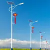 Farolas LED Solares Personalizadas de Estilo Chino con Alimentación de Red para Exteriores, Lámparas de Iluminación Cantilever para Zonas Rurales Nuevas, Farolas Cuadradas de Poste Alto