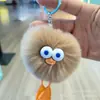 Chaveiro de Pato de Pelúcia com Pelo de Coelho Rex Pingente Boneca Boneca Penduricalho para Mochila Escolar Presentes