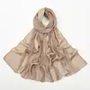 Novo Modal Transfronteiriço Cor Sólida Moda Respirável Elástico Pérola Chiffon Lenço Combinando Lenço de Cabeça Faixa de Cabelo Tubo Top