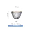 Taza Maestra de Vidrio Estilo Japonés Taza de Té Kung Fu Taza de Cata de Té Taza de Té para Uso Personal Juego de Té Copa de Vino con Patrón Martillado para Invitados