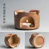 Cerámica Leña Vigas Elevadoras Hogar Cerámica Gruesa Tetera Retro Japonés Estufa Cálida para Té Cuerda Anti-Quemaduras Juego de Té Kung Fu