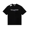 Serie de camisetas casuales de algodón puro de manga corta, unisex, de marca moderna, con tres etiquetas completas, patrón digital transfronterizo Margiela, cuello redondo