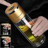 Taza de vidrio templado anti-rotura traje grande a prueba de explosiones para hombres y mujeres casual aislamiento viaje filtro té