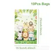 Bolsa de Regalo Portátil Transfronteriza Animales de la Selva Mariposa Sirena Bolsa de Regalo Bolsa de Empaque de Regalo para Fiesta de Cumpleaños Infantil