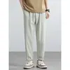 Pantalones casuales rectos holgados con textura de rebaja, pierna recta, seda de hielo, cónicos, para hombre, verano, nuevos, cintura elástica, ajustados, transpirables, largos
