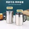 Taza aislada de acero inoxidable de doble capa, resistente al calor y a las quemaduras, con tapa, adecuada para uso en oficina, escuela y fábrica; disponible al por mayor