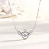 Cadena de clavícula inteligente con alas de ángel y corazón palpitante, diseño de nicho de plata esterlina, regalo de cumpleaños sencillo y avanzado.