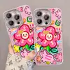 Funda de Teléfono Linda con Cadena para Apple 17, iPhone 15 Pro Max, Nuevo Modelo para Mujer 16, Divertido Diseño de Graffiti