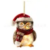 Colgante Decorativo de Árbol de Navidad Plano de Acrílico Nuevo Transfronterizo Colgante Decorativo de Gato de Dibujos Animados Lindo