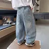 Roupas de Primavera e Outono para Meninos Calças Jeans Estilo Coreano Crianças Bonitas Modernas Casuais Calças Banana Calças para Bebês Comércio Exterior Atacado