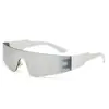 Gafas de Sol sin Marco para Mujer, Gafas Deportivas Punk de una Pieza Estilo Azulejo, Gafas de Sol para Hombre, Gafas de Moda Coloridas