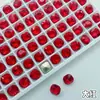 Rhinestones cuadrados de 8 mm con base de punta para arte de uñas, cristal de alta calidad, rhinestones cuadrados blancos y rojo rosa de base de punta de forma irregular para decoración de uñas