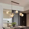 Lustre de Restaurante Nórdico, Quarto Principal Moderno Minimalista Criativo Luxo Leve Celebridade da Internet Designer Iluminação de Mesa de Jantar Balcão de Bar