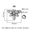 Plata Esterlina S925 Retro Nuevo Estilo Chino Bendición Flor de Durazno Abeja Hebilla de Plata Botón Hebilla de Cola Hebilla de Cuerda Accesorios de Plata DIY