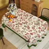 Toalha de Mesa Estilo Americano Retrô, Impermeável, à Prova de Óleo, Lavável, Toalha de Mesa Retangular para Mesa de Jantar, Luxo Leve, Sensação de Alta Qualidade, Novo Modelo 2025 Pano para Mesa de Centro