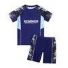 Traje de baño para niños más vendido Verano Nuevo Estudiante Natación Simple Atractivo Traje de baño Niño Dividido Manga Corta Traje Transfronterizo