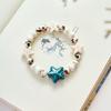 Pulseira mista de cerâmica Jingdezhen estilo étnico fresca para estudantes, temperamento fofo, pulseira feminina tecida à mão