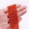 Cuentas Espaciadoras de Piedra Natural, Cuentas Redondas Facetadas, Cuentas Sueltas, Cuentas de Zircón Transparente Hielo con Agujero Recto, Accesorios para Joyería de Collares Hechos a Mano DIY